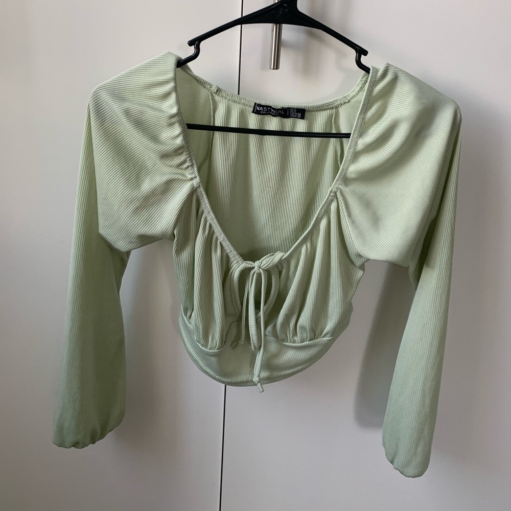 Nasty Gal Mint Crip Top